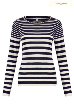 Uttam Boutique Embellished Stripe Jumper